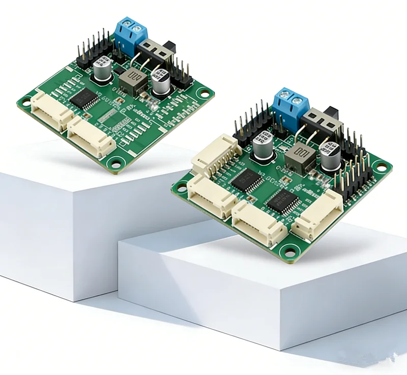 Motor drive module with four original chip drivers, equipped with encoder, 5V voltage regulation pin, for small vehicle, TB6612
