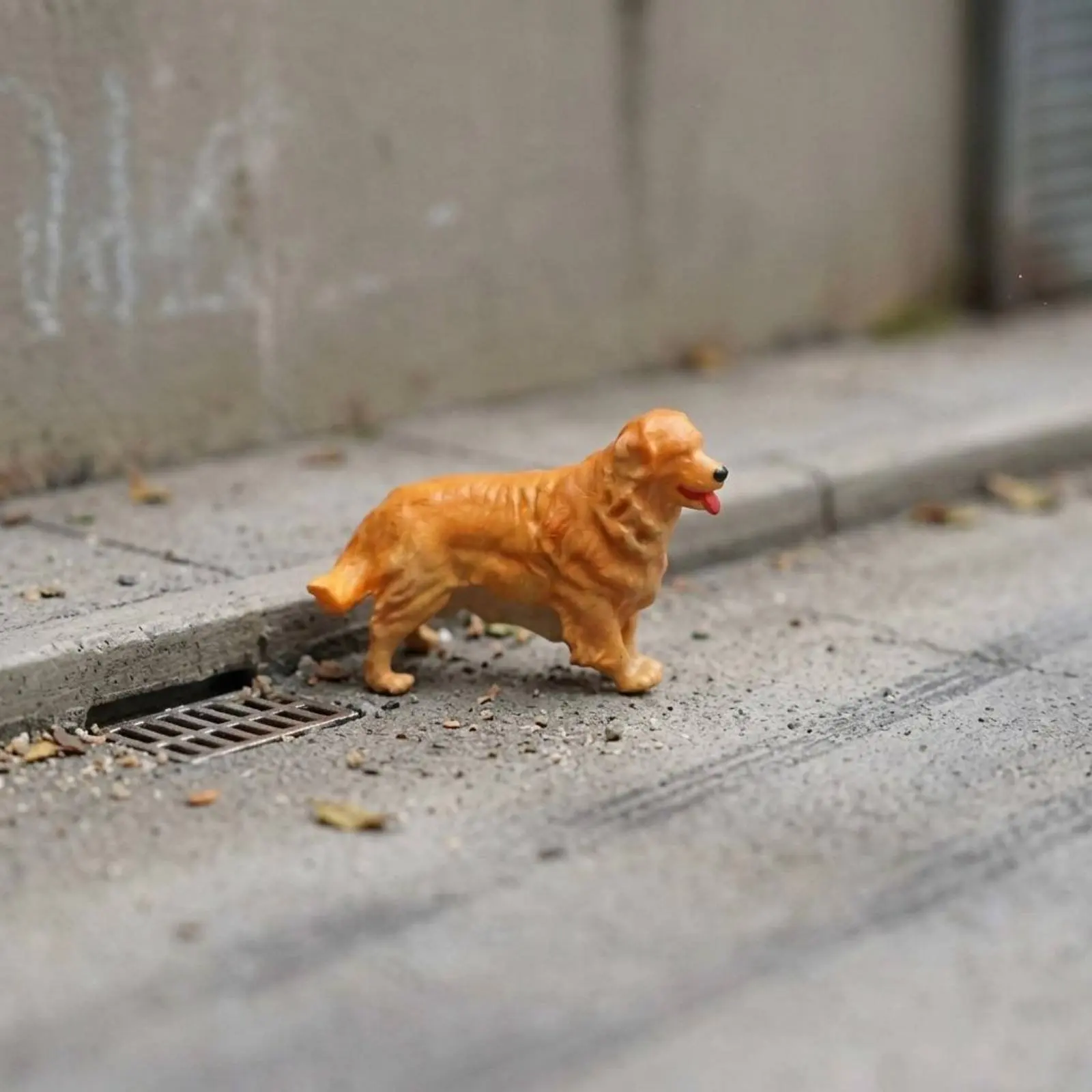 

1/64 Scale Dog Figurine Highly Detailed Mini Dog Model 1/64 Scale Model Figure Realistic Coloring Miniature Scene Setting