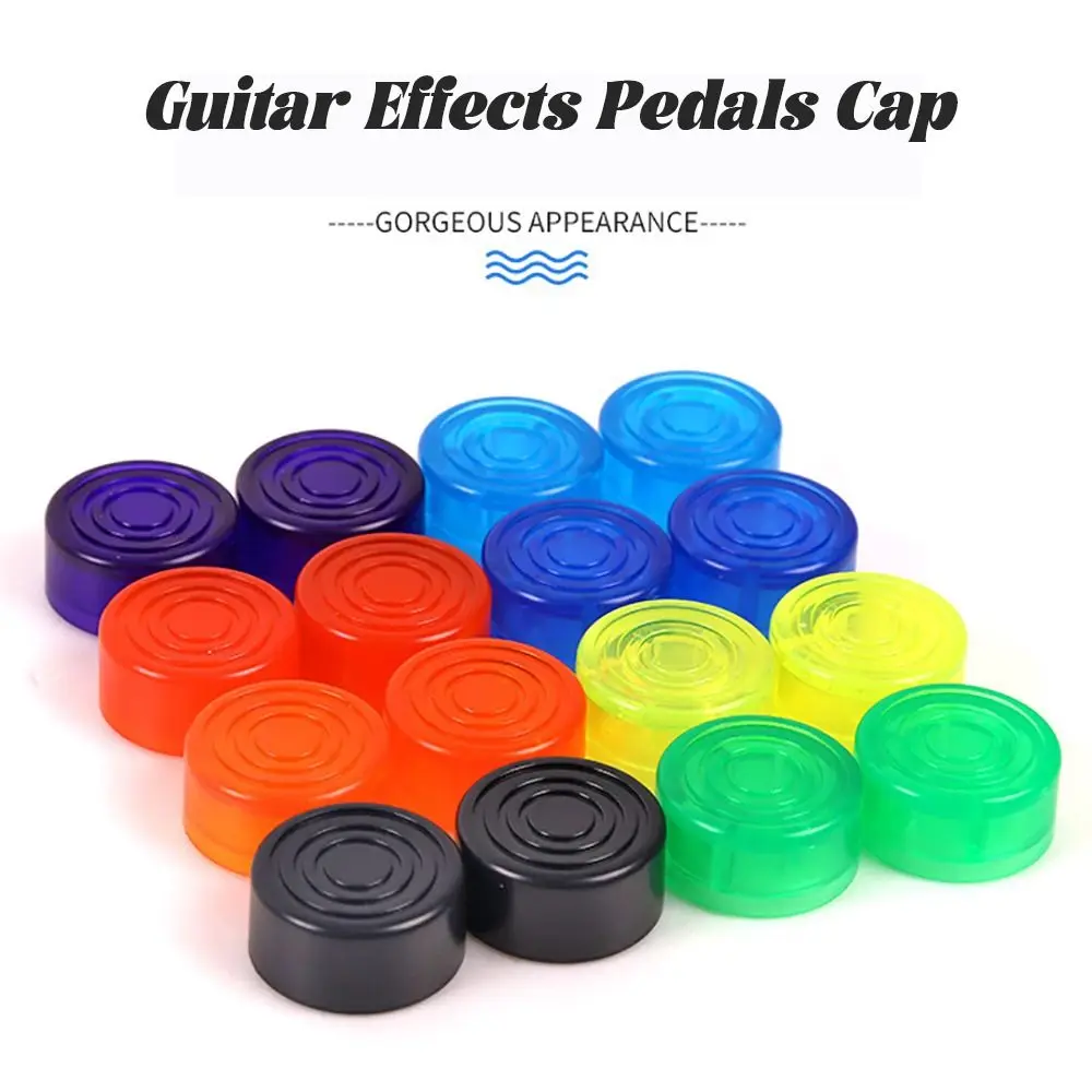 ABS Guitar Effects Pedals Cap Multi Color Guitar Effects Parts Guitar Pedal Button Caps Footswitch Topper Cover Electric Guitar