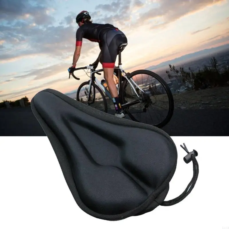 

Bikes Saddle Cover Gel Padded Bikes Saddle Cover Comfort NonSlips Bikes Saddle Cushions