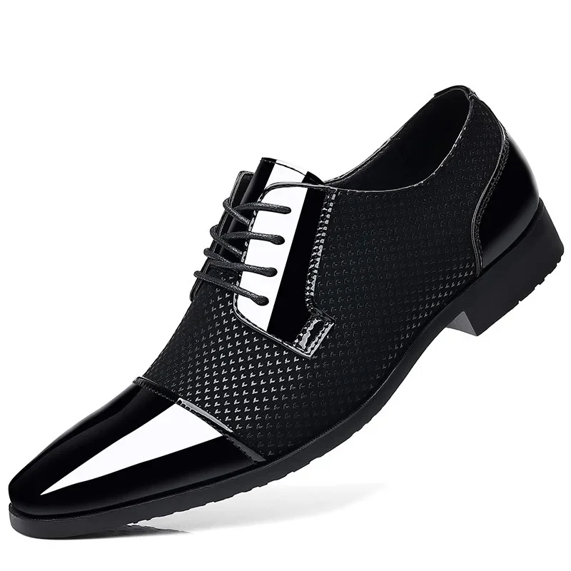 2023 New Men\'s Business Dress Shoes Casual Pointed Toe Wedding Shoes