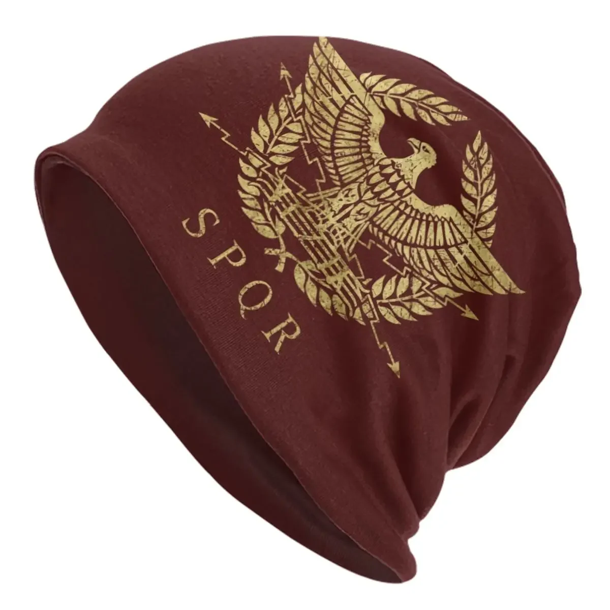 Roman Empire Eagle Emblem Vintage Gold Beanie Cap Winter Warm Bonnet Homme Knitting Hats Cool Outdoor Skullies Beanies Caps