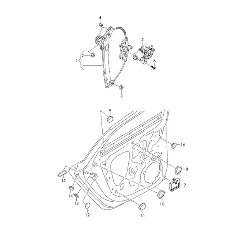 Window Regulator Left Right 8WD837461 8WD837462 8WD839461 8WD839462 for Audi B9 A4L 2017- without motor 8WD837461 8WD839461