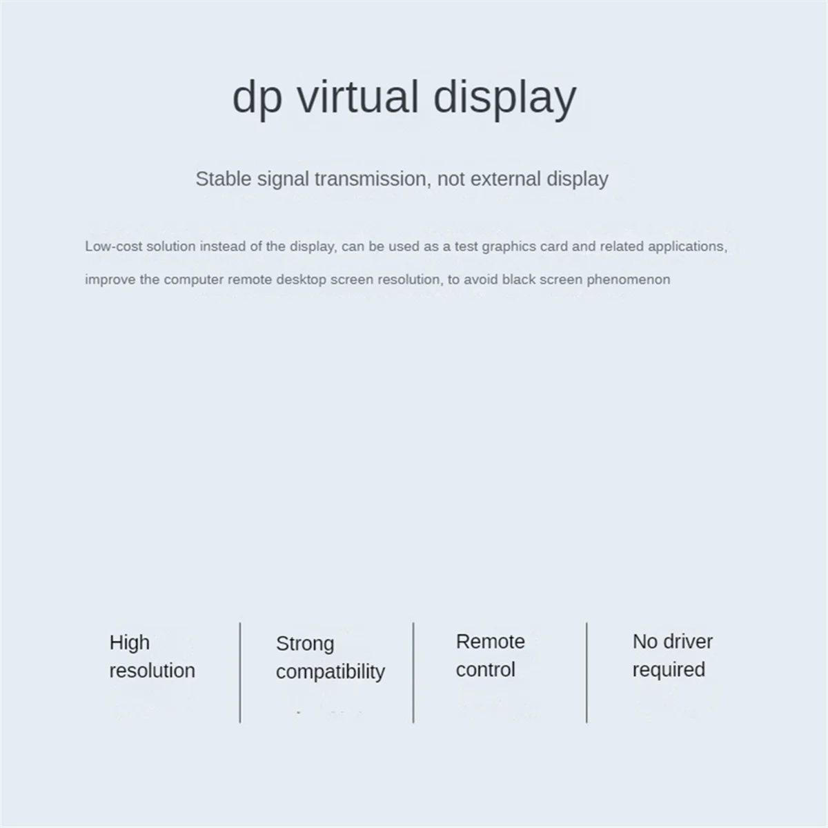 1Pcs DP Virtual Display Adapter 4K Displayport Dummy Plug EDID Headless Ghost Emulator Graphics Video Card Cheater Vogue