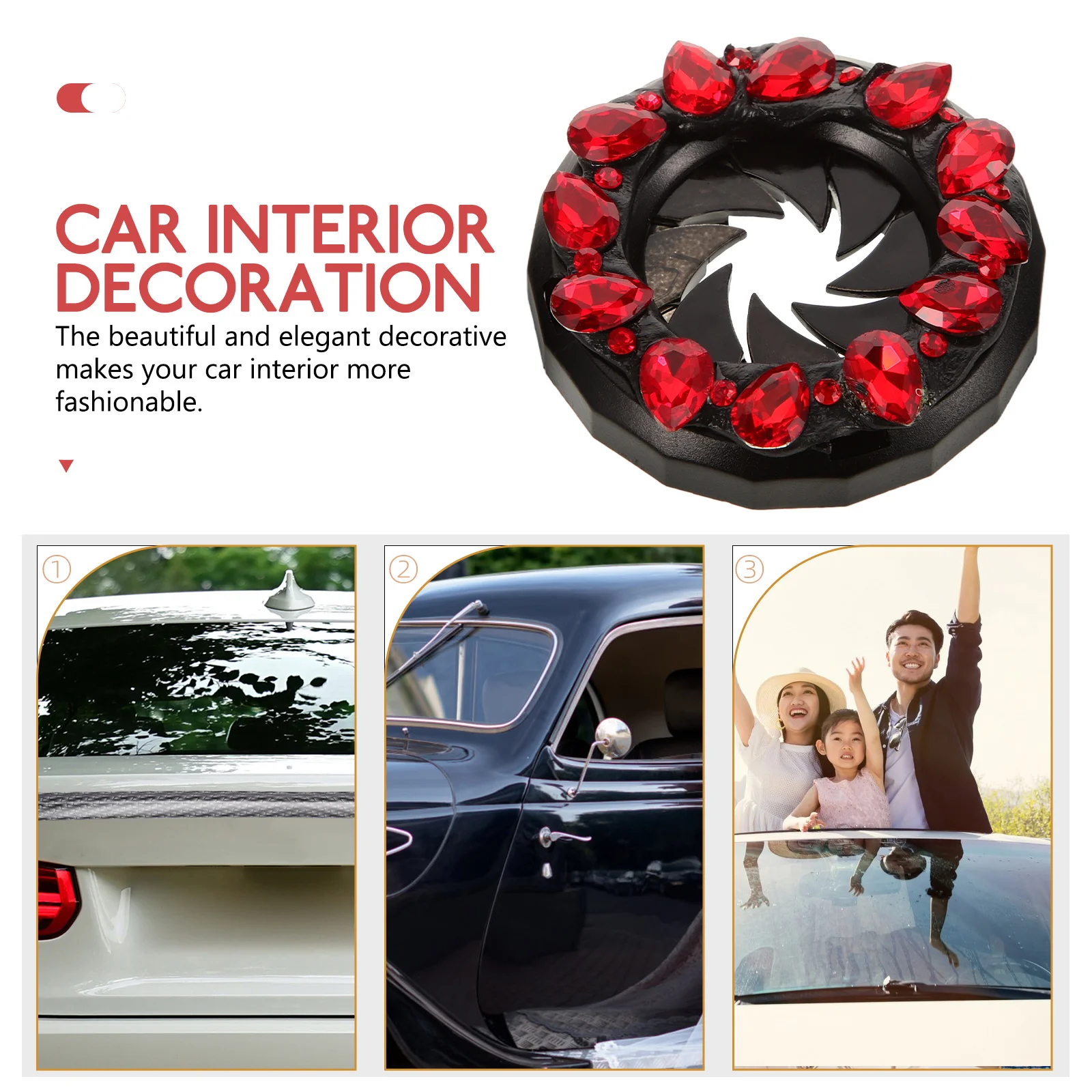 

Engine Button Cover Start Stop Protective Rhinestones White Bling Ignition Switch Accessories Push to Start Decor