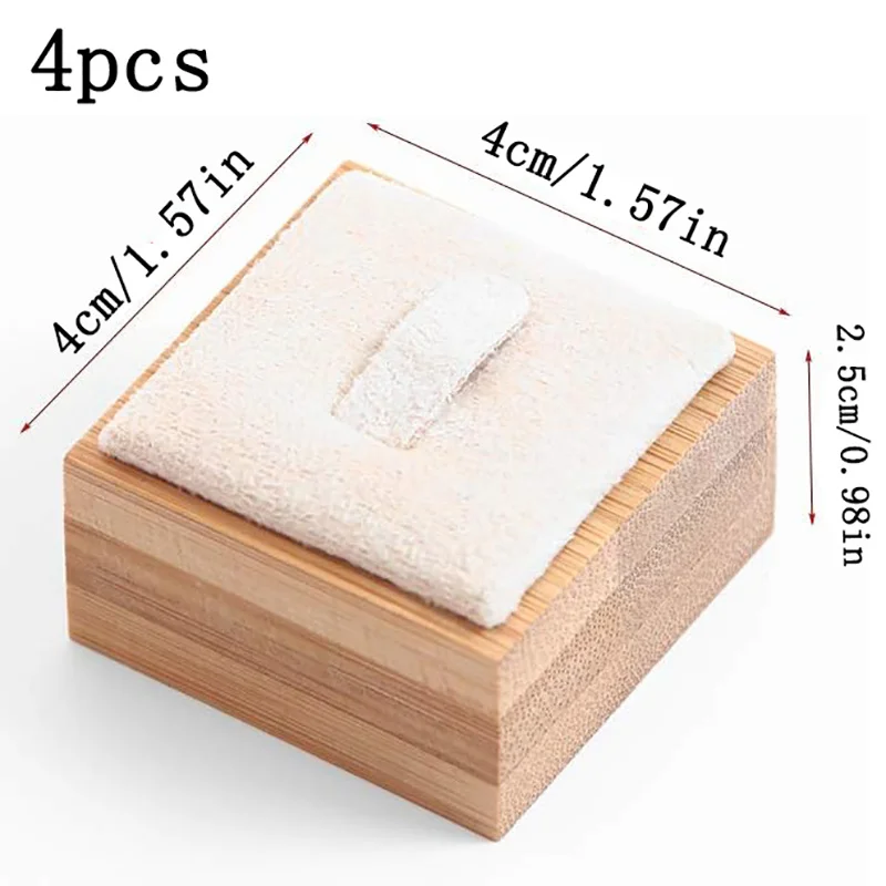 4 Pieces Ring Display Stand, Jewelry Stand for Velvet Ring Holder Storage Drawer, Jewelry Ring Display Props