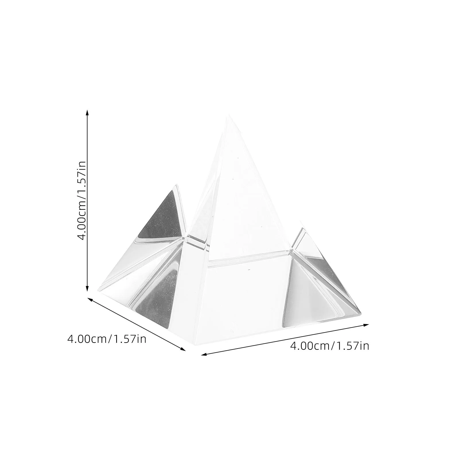 Glass Pyramid Prism for Science Experiments Optical Teaching Decor Light Spectrum Tool Sun Catcher Window Rainbow Decorations