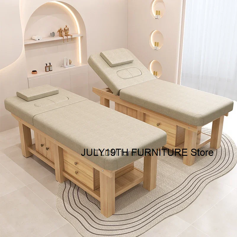 

Massage Folding Bed Beauty Mattresses Couch Wooden Tattoo Lash Salon Bed Full Body Cama Dobravel Beauty Furniture LJ50MB