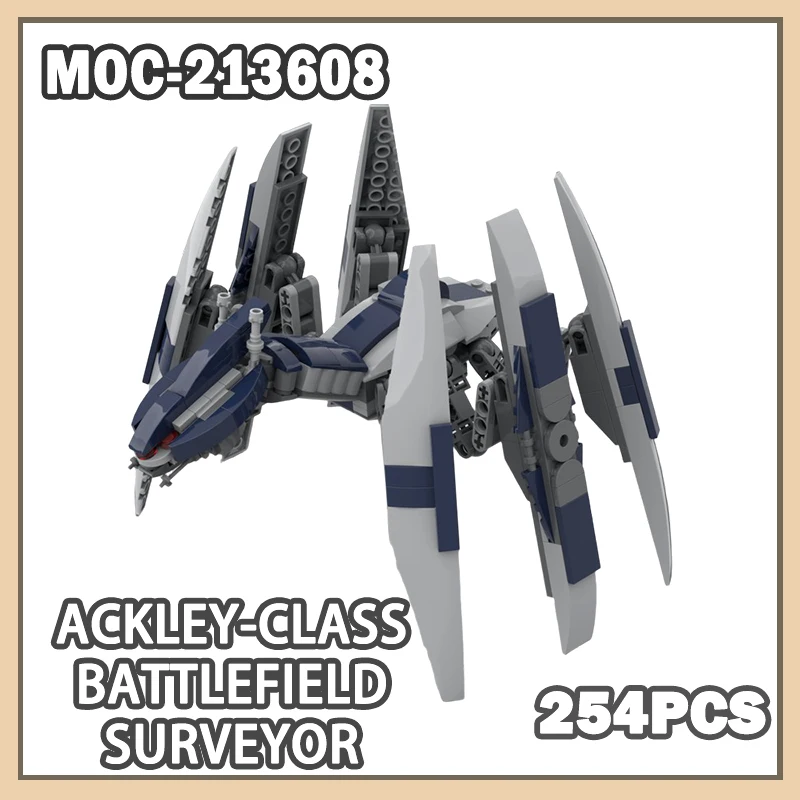 

MOC- 213608 Научная фантастика Ackley-Class Battlefield Surveyor Building Block Модель Кирпичные головоломки Набор детских творческих подарков 254 шт.