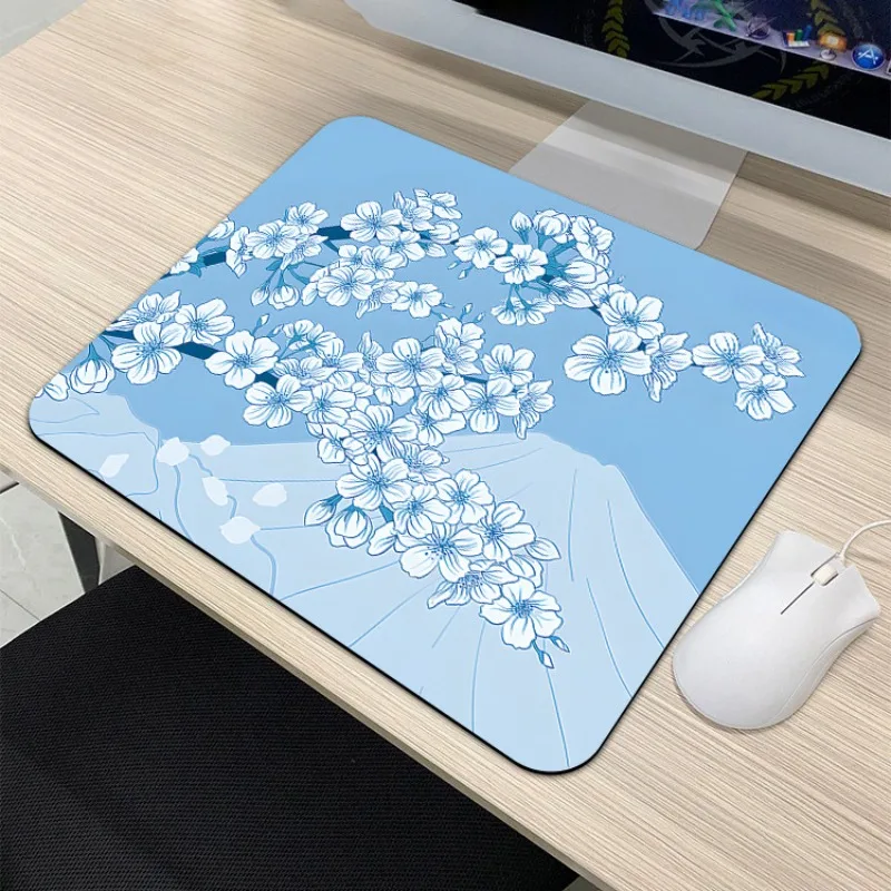 

Japanese Sakura Mouse Pad Gaming Office Non-Slip Table Pad 25x30 Cherry Blossom Mousepad Keyboard Portable Laptop Mice Pad