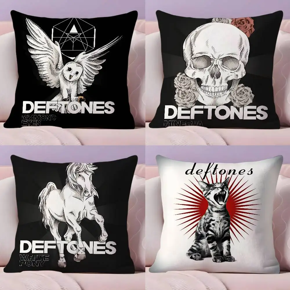 

D-Deftones Band Pillow Case Pillowcase Ultra Soft Skin Friendly Fabric Cloud Like Comfort & Concealed Zipper