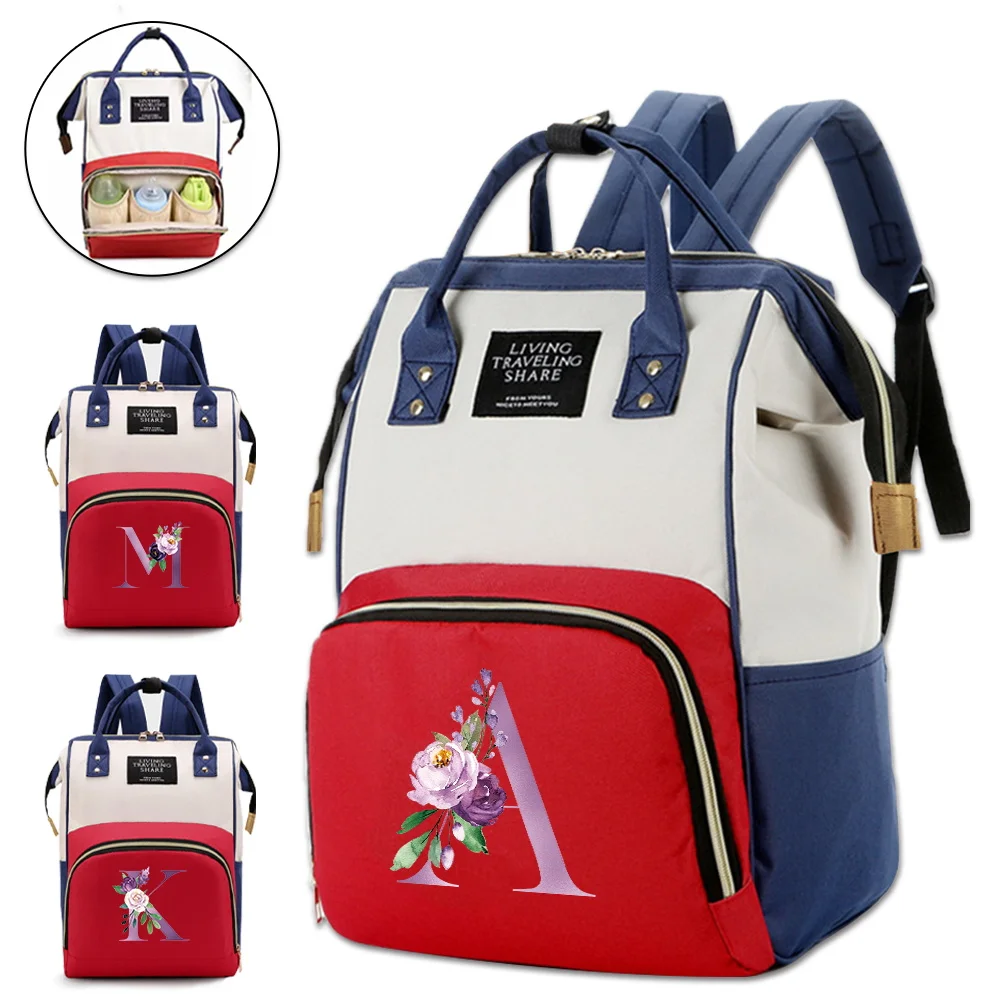 

Maternity Backpack New Storage Pouch Large-capacity Outdoor Travel Mommy Maternity Bag with Compartments Purple Series
