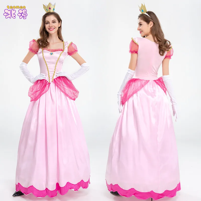 ชุดเจ้าหญิงใหม่ ชุดแสดงบนเวที ชุดราตรีงานเลี้ยงราชวงศ์ ชุดเจ้าหญิงสีชมพูพีชบลอสซั่ม สำหรับเด็กผู้หญิง