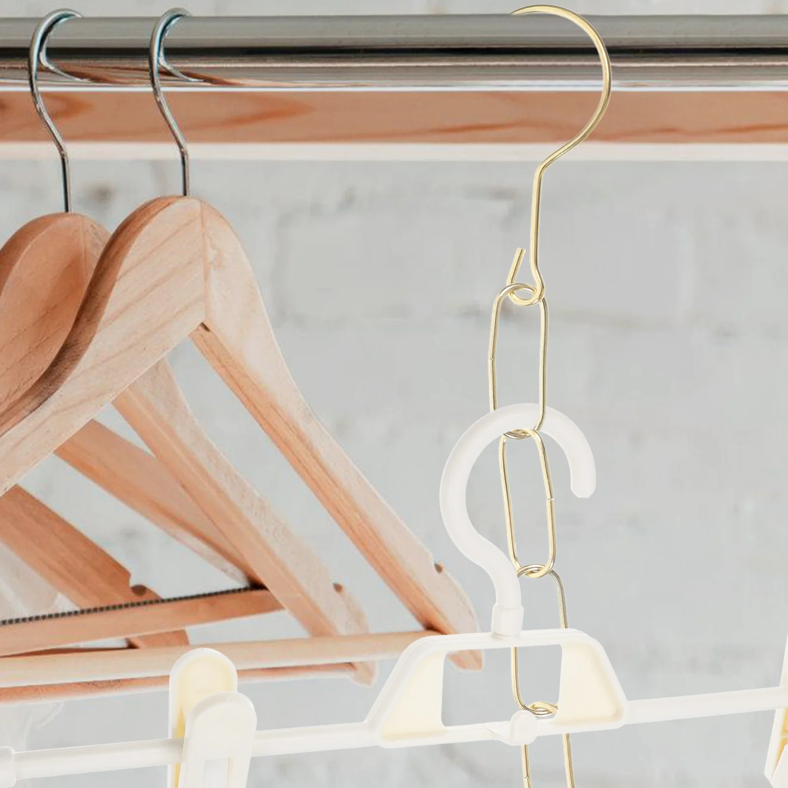 

Heavy Duty Iron For Clothes Display Hanging Chain Decorative Chains Retail Shop Market Apparel Hook Chain Garment Store