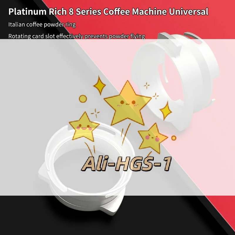 54mm Aluminum Alloy Coffee Machine Handle Ring Prevents Sprinkling Durable Espresso Portafilter Accessory for Home Barista