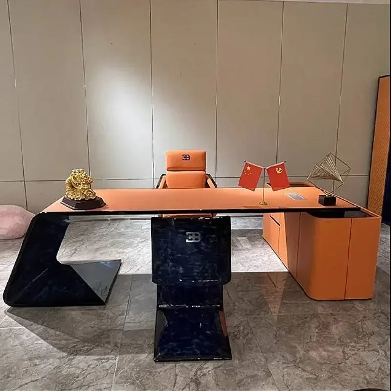 Unique Vintage Office Desks Simple Strong Wooden Corner Drawers Office Desks Modern Cheap Luxury Escritorios Work Station Table