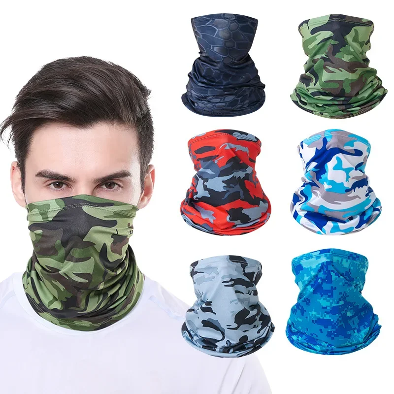 Solid Color Bandana High Elastic Seamless Buffs Gaiter Headband Cycling Mountaineering Face Shield Men Scarf