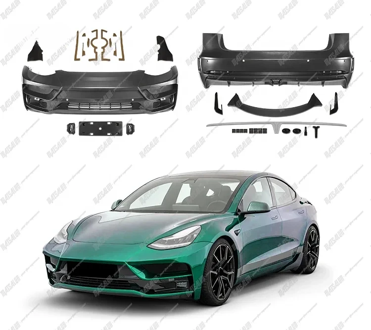 

Car Accessories Model 3 ST Style Body Kit BodyKit PP Auto Front Car Bumpers For tesl Model 3