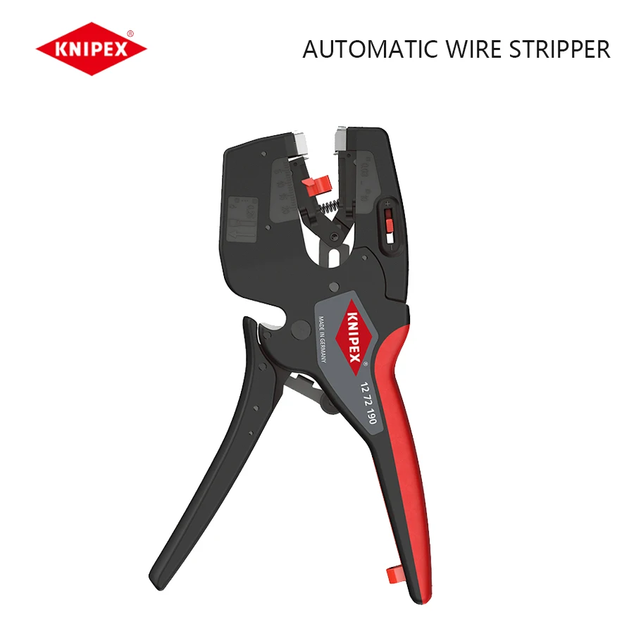 KNIPEX NexStrip 1272190 Automatic Wire Stripper 190 mm Multi-Tool for Electricians with Non-slip Plastic Grips