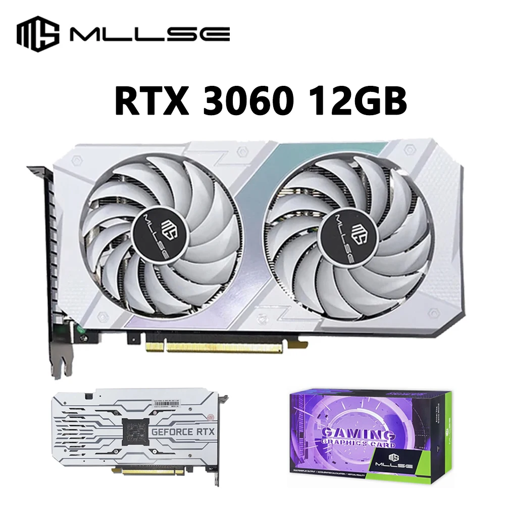 MLLSE Placa De Video NVIDIA GeForce RTX 3060 12GB GDDR6 192-bit PCIe 4.0 x16 GA106 8 NM Gaming GPU Computer Graphics Cards