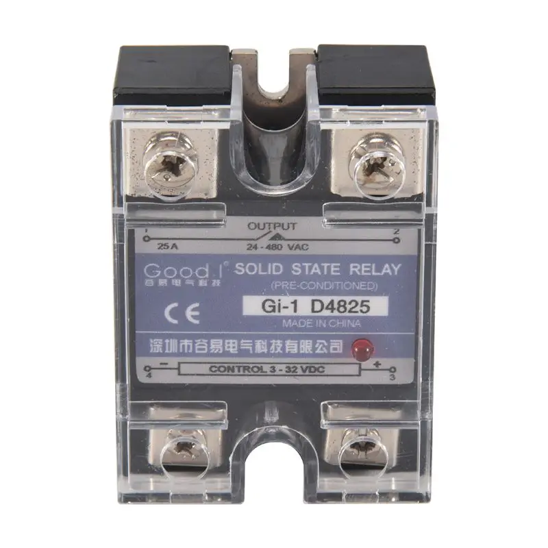 A74E-SSR 25A 3-32V DC To 24-480V AC Single Phase Solid State Relay DC Control AC MGR-1 D4825 Load Voltage