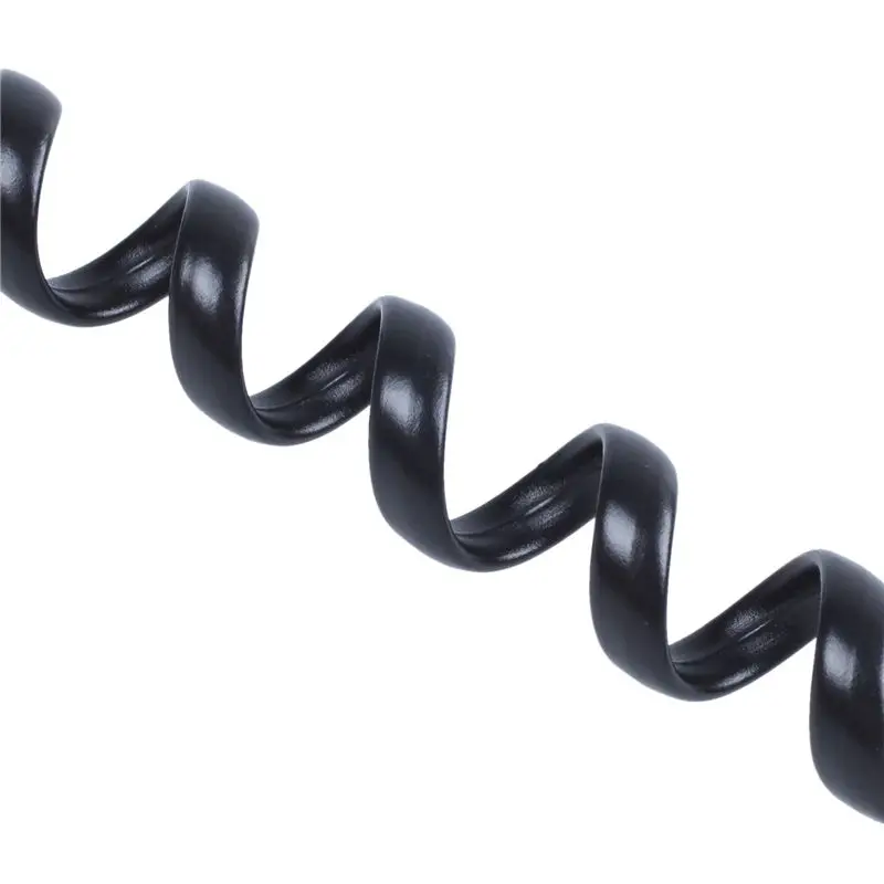 A33T-4X Replacement RJ9 4P4C Plug Coiled Stretchy Telephone Handsets Cable Line Black