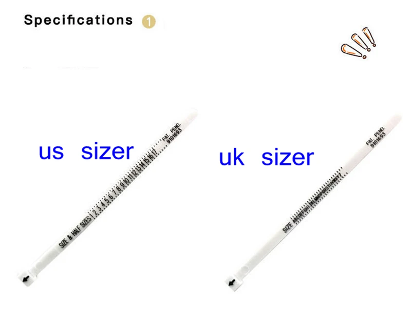 UK USA British American European Standard Size Measurement Belt Rings Sizer Material Finger Screening Jewellery Tool