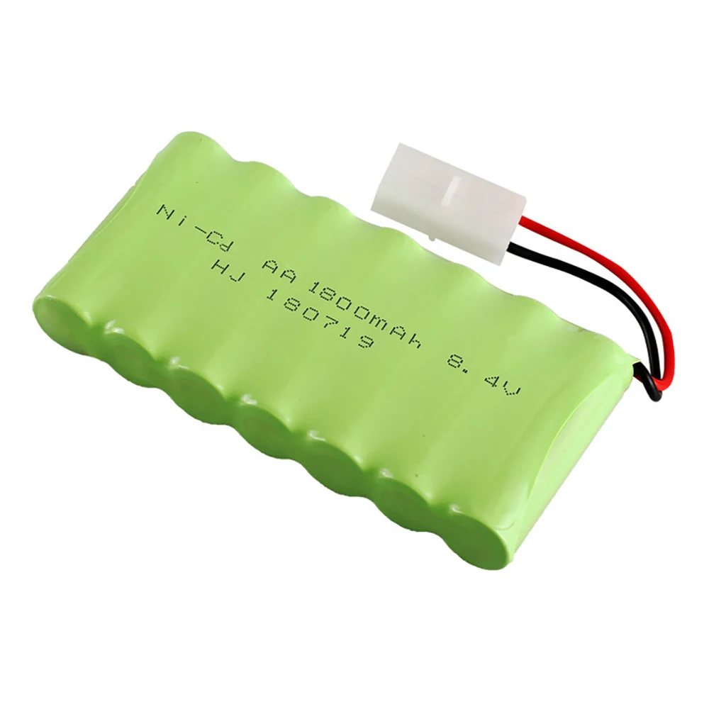 8.4v 1800mah Ni-Cd Battery For Rc Toy Car Boat Gun Trucks Trains Tank Rc Toy Model Battery Aa Ni-Cd 8.4v Batteries Pack 2PCS/Lot