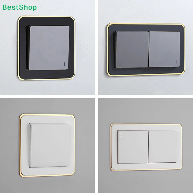 Simple Acrylic Dustproof Switch Protective Cover Anti-Dirty Protective Socket Decorative Frame Switch Sticker