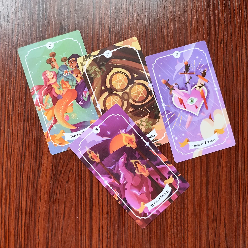 NEW! 12x7cm Witchy Magic Divination Тarot Deck 78-cards charming witchy illustrations an easy-to-understand Tarot Guidebook