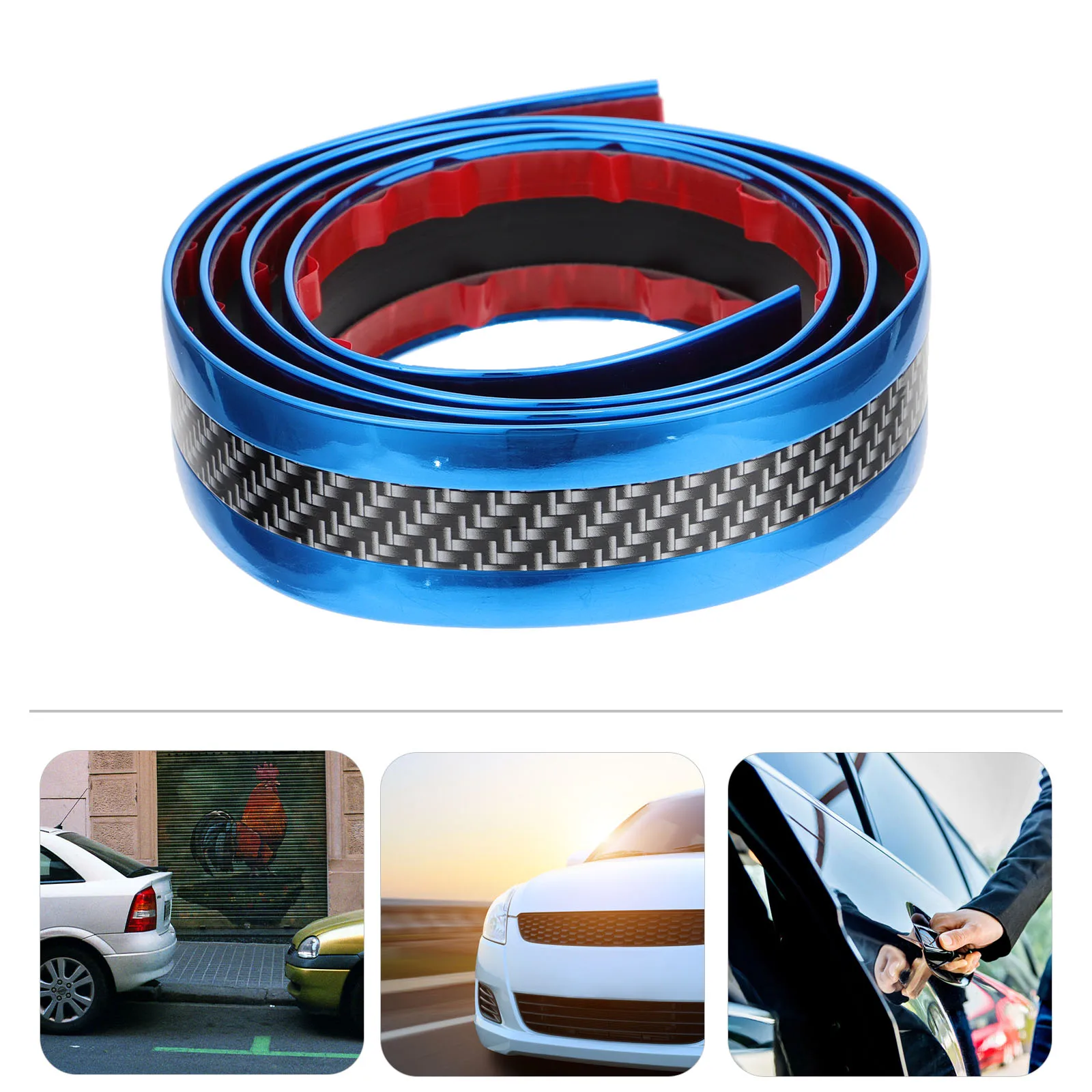 

4 Rolls Car Door Sill Long-lasting Strip Styling Sticker Entry Guards Body Decoration Vehicle Rubber