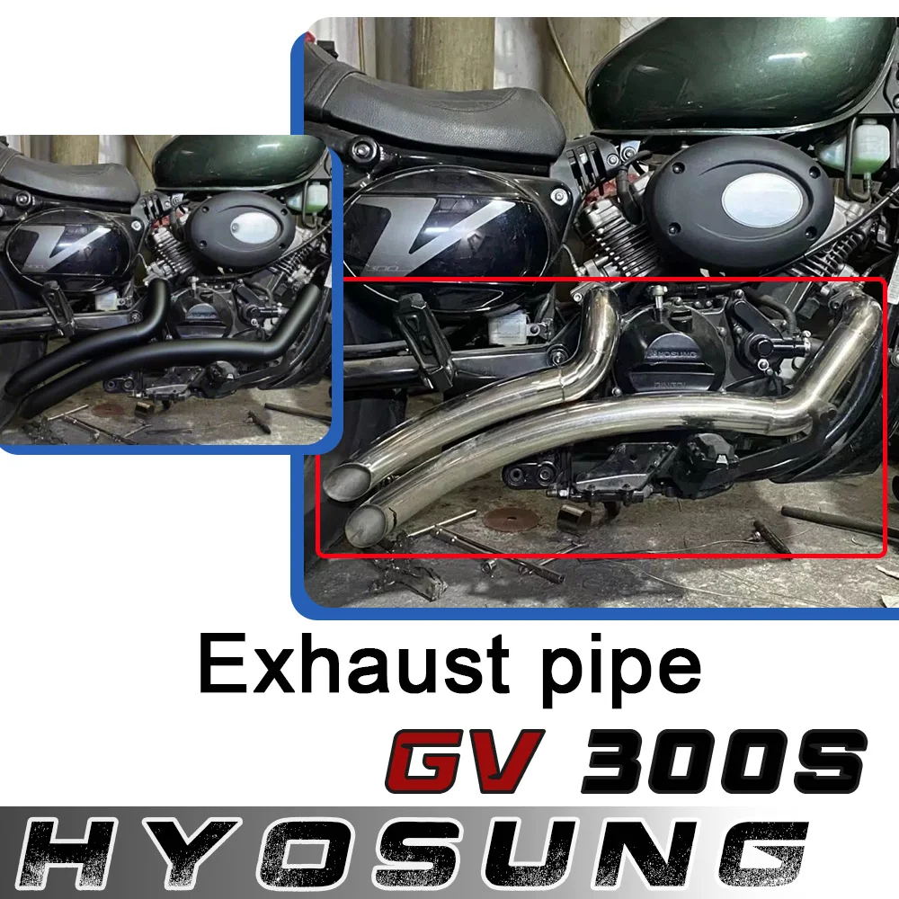 

Для HYOSUNG GV300s gv300s gvs300 300gvs модифицированная косая выхлопная труба из нержавеющей стали для мотоцикла