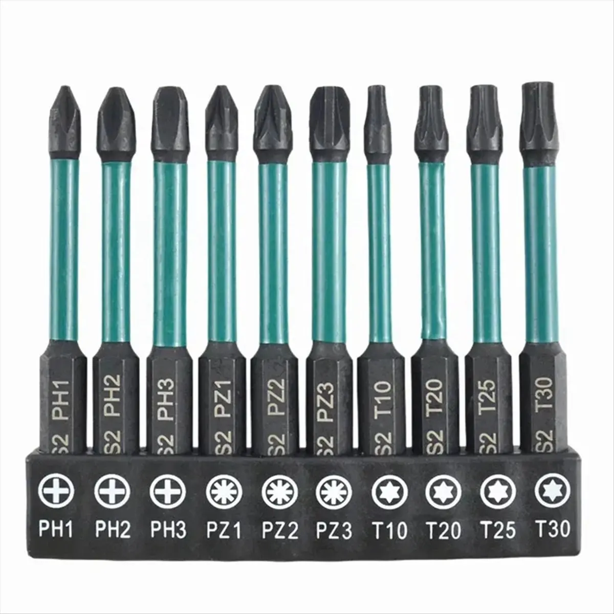 HOME USE-A 10 Pcs 70mm Non-Slip Screwdriver Set PH PZ Trox for Electricians Circuit Breaker and Socket Switches