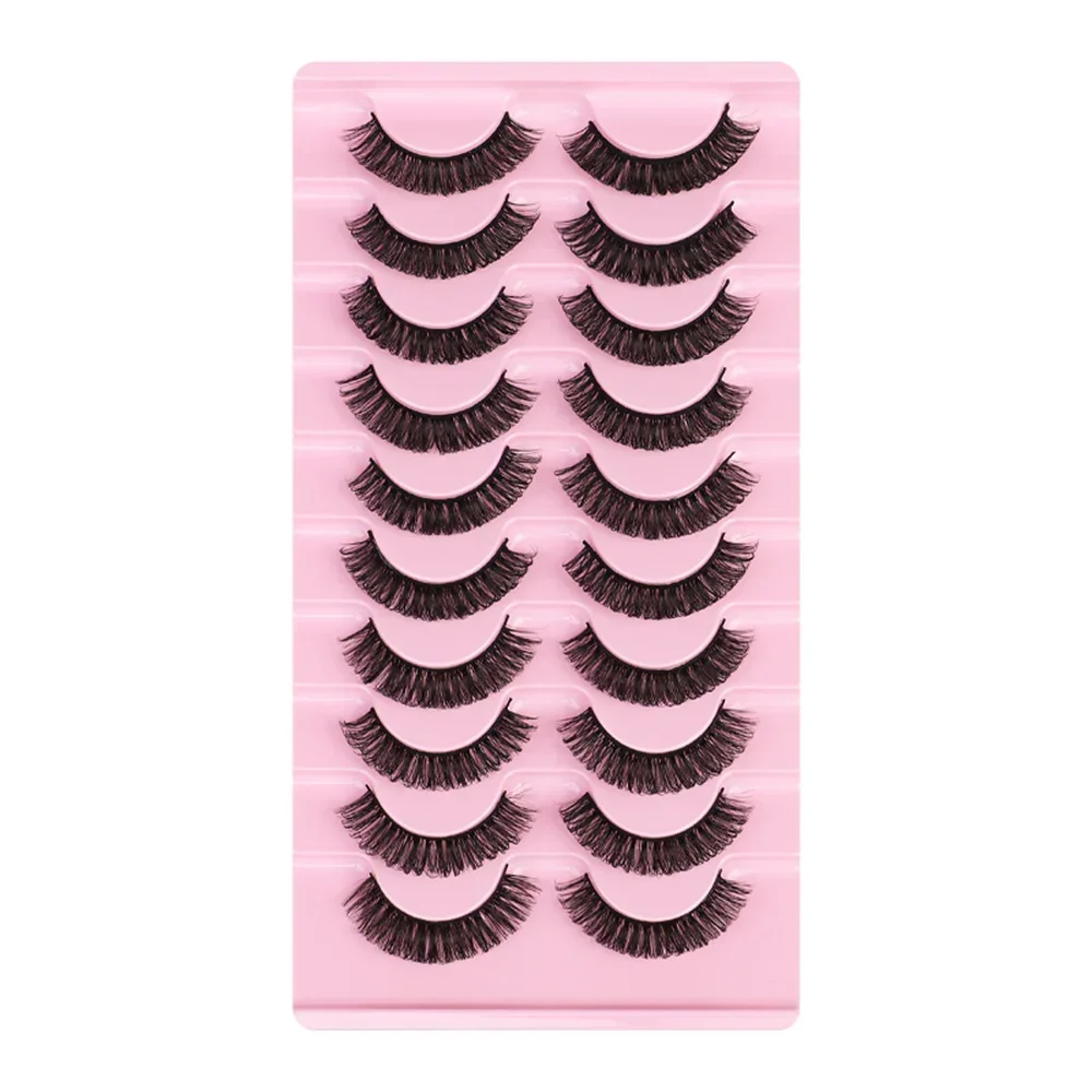 10 Paar Russische Streifenwimpern, Flauschige Nerzwimpern, 3D Falsche Wimpern, Russische Volumen-Wimpern, Künstliche Wimpernverlängerung, Make-up – Detail 6