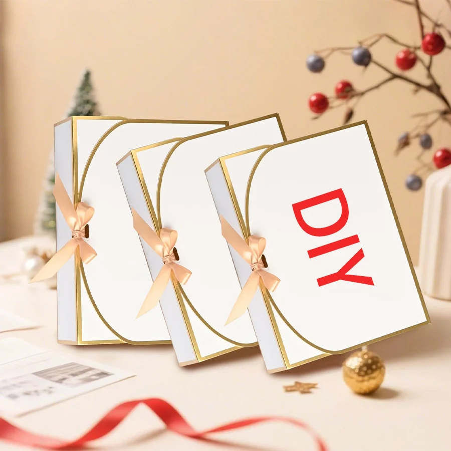 10er-Pack große Geschenkboxen aus Goldfolie mit Deckel, 10,6 x 7,8 x 3,1 Zoll, luxuriöse Geschenkboxen für Brautjungfern, weiße Geschenkboxen für Präsente – Detail 7