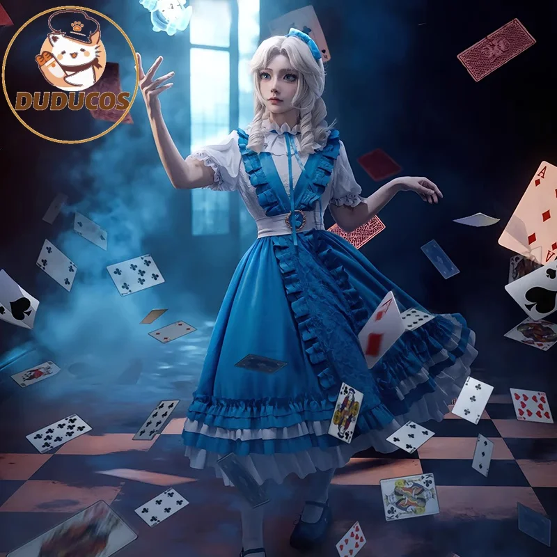 

Игра Identity V Репортер Алиса Косплей Костюм Аниме Одежда Синее Милое Платье Рождество Хэллоуин Love Live Comic Con Полные комплекты