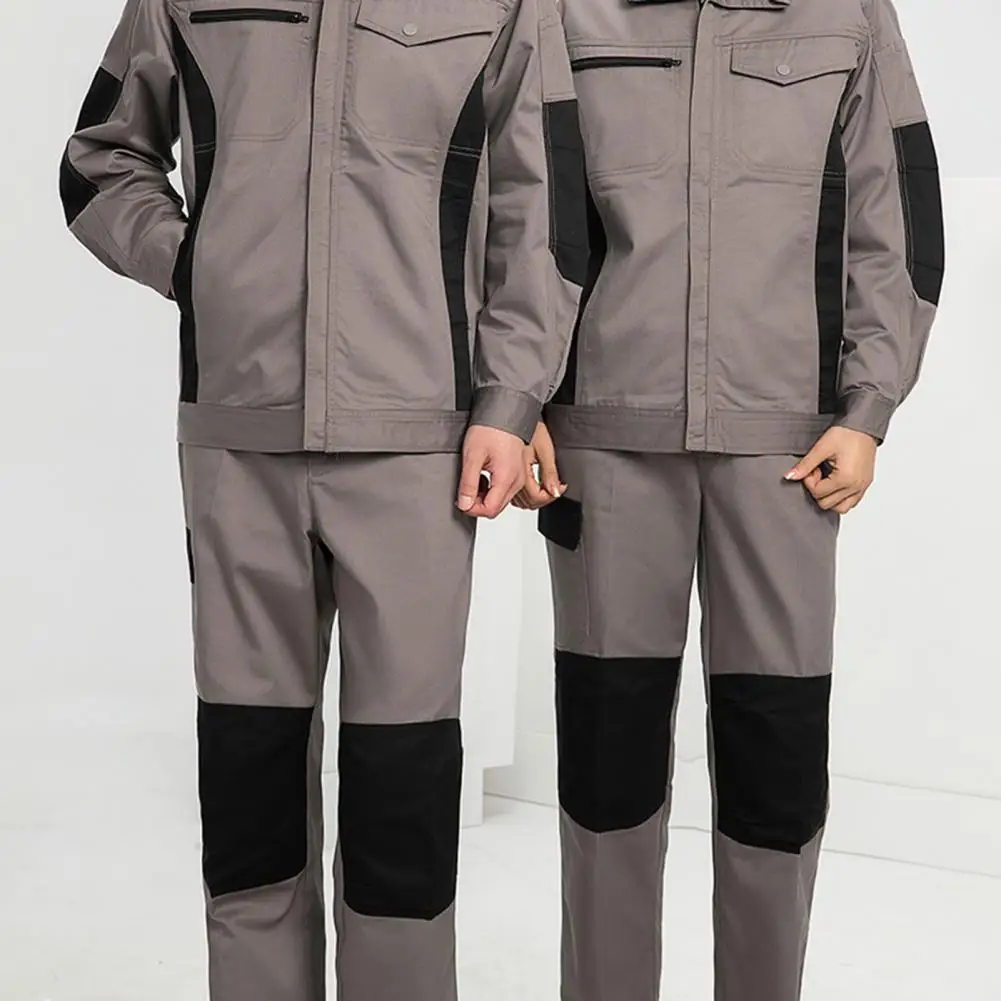 Pantalones de trabajo de protección laboral con bloques de Color para hombres, pantalones de trabajo con múltiples bolsillos grandes resistentes al desgaste, pantalones de taller de electricista