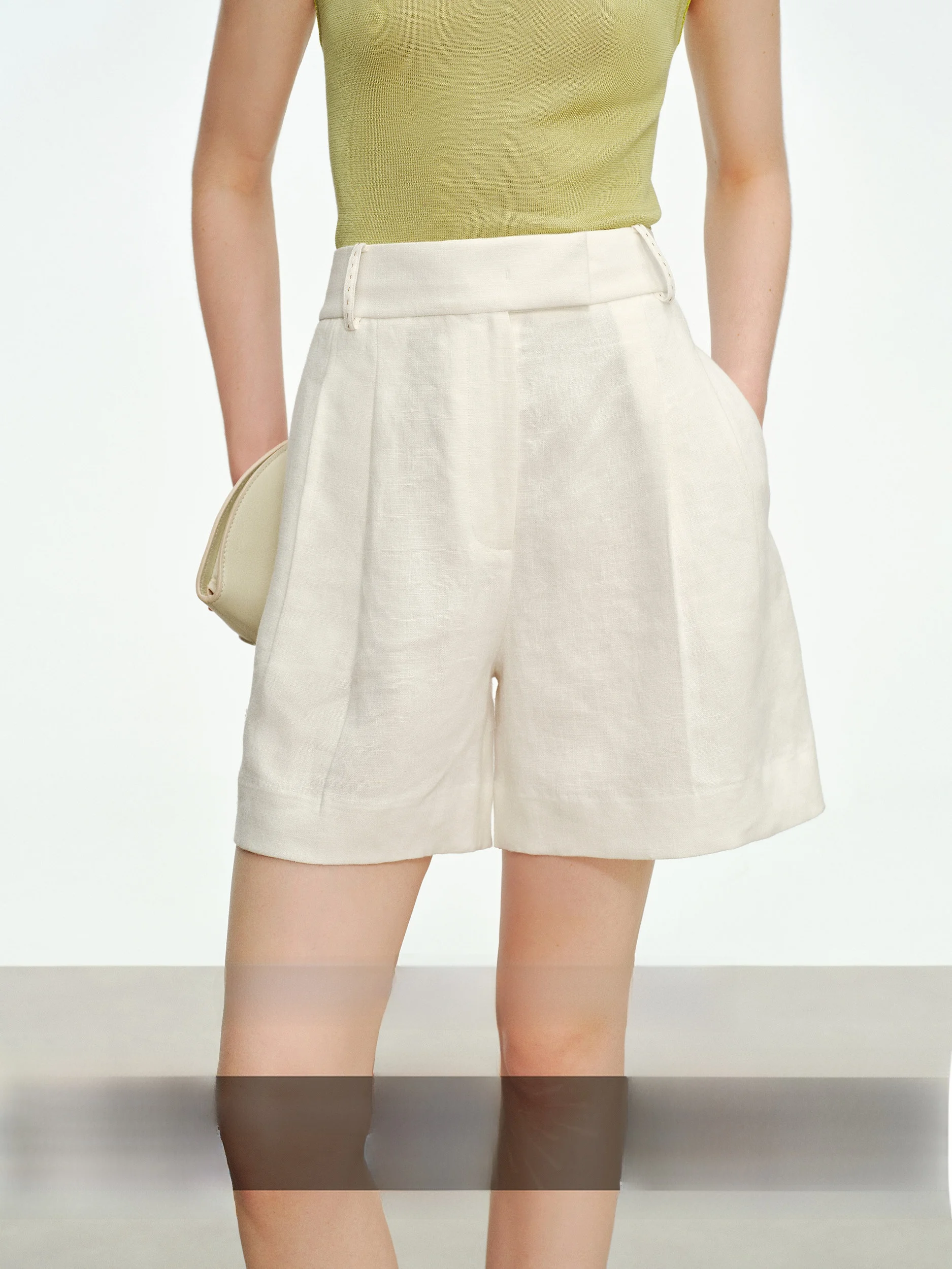 

Льняные брюки CALP с высокой талией, прямые, свободного кроя, широкие штанины, повседневные, женские, летние, комфортные