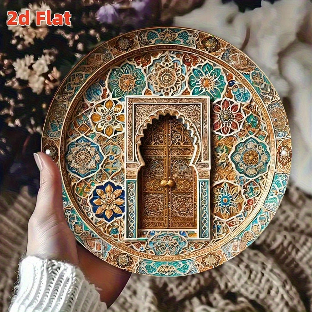 Outdoor Furniture Shop - 2D Moroccan Style Wooden round Plates