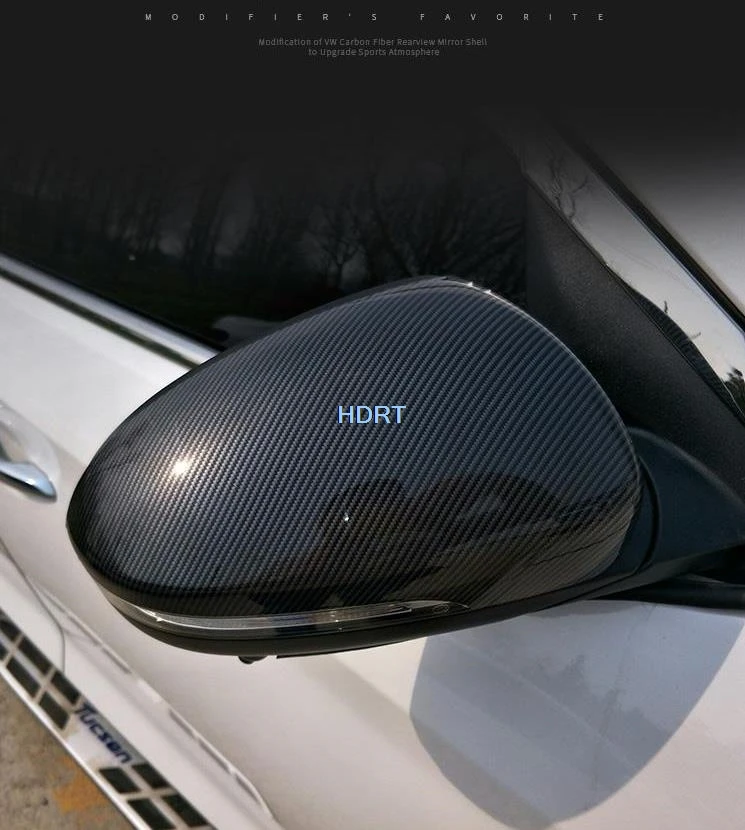 For Hyundai MISTRA 2019 2020 2021 carbon fibre Car Rearview Mirror Cover Frame Shell Wing Mirror Housing Trim Cap