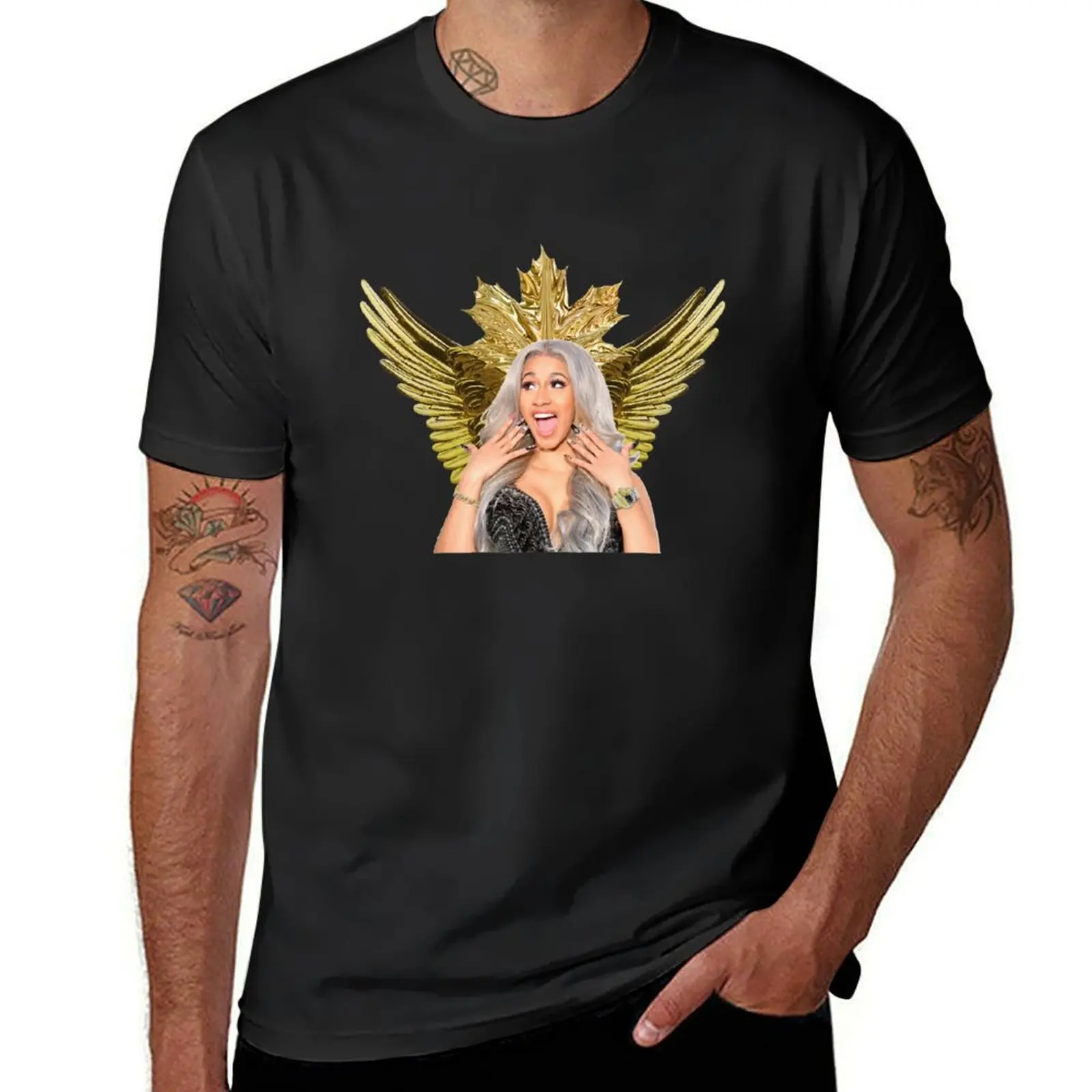 Queen Cardi T-Shirt plus sizes plain clothes for men