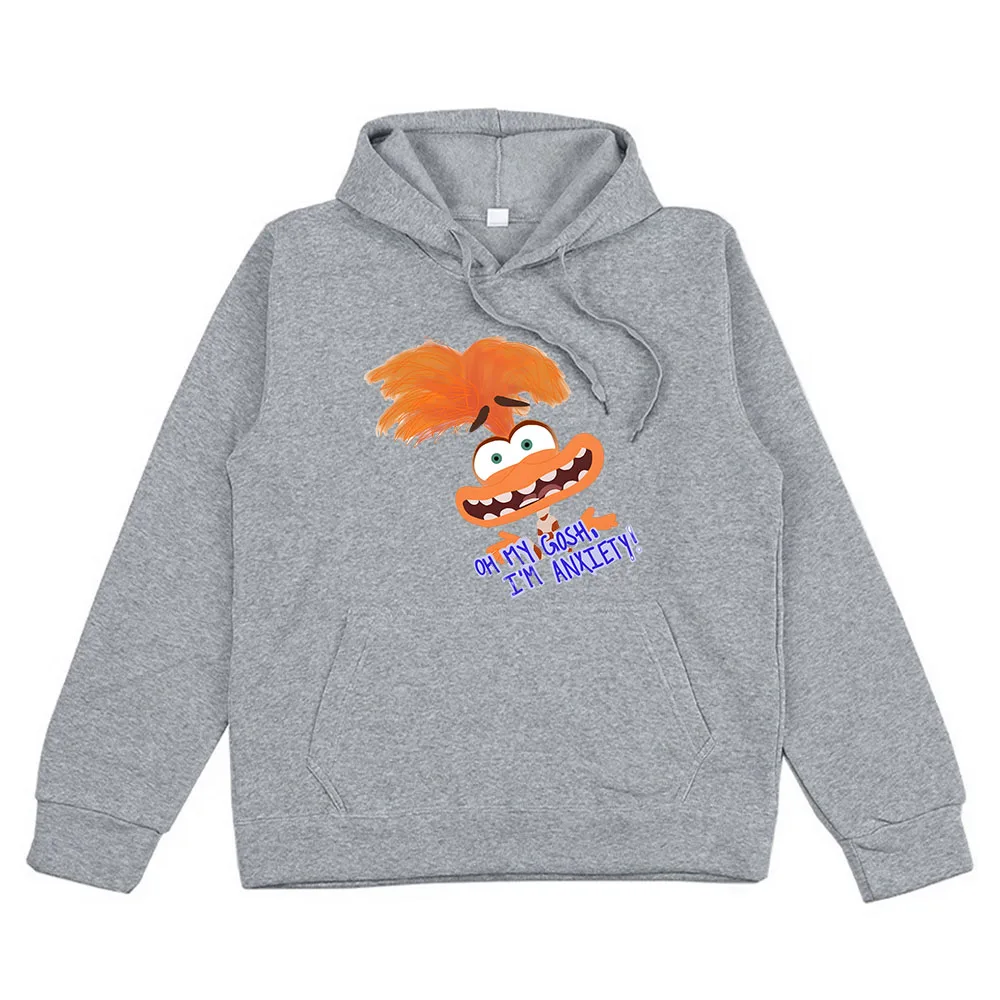 Cartoon Hoodie anxiety Hoodies Long Sleeve Casual Sweatshirt For Autumn/Winter Comfortable Hooded Clothe Moletom Women/Men Hoody