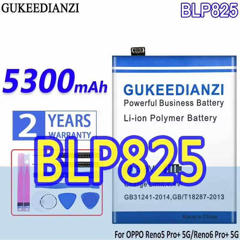 بطارية الهاتف المحمول طويلة الأمد بقدرة 5300 مللي أمبير في الساعة لهاتف اوبو رينو 5 6 برو بلس 5G BLP825 #1