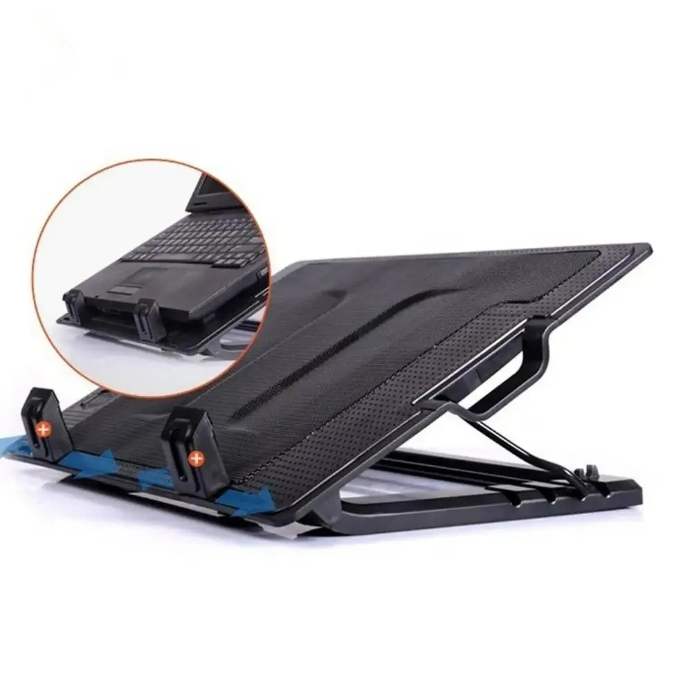 

Adjustable Laptop Cooling Fan Pad Heat Dissipation Two USB Port Laptop Cooler Base Stand 15.6 Inch Portable