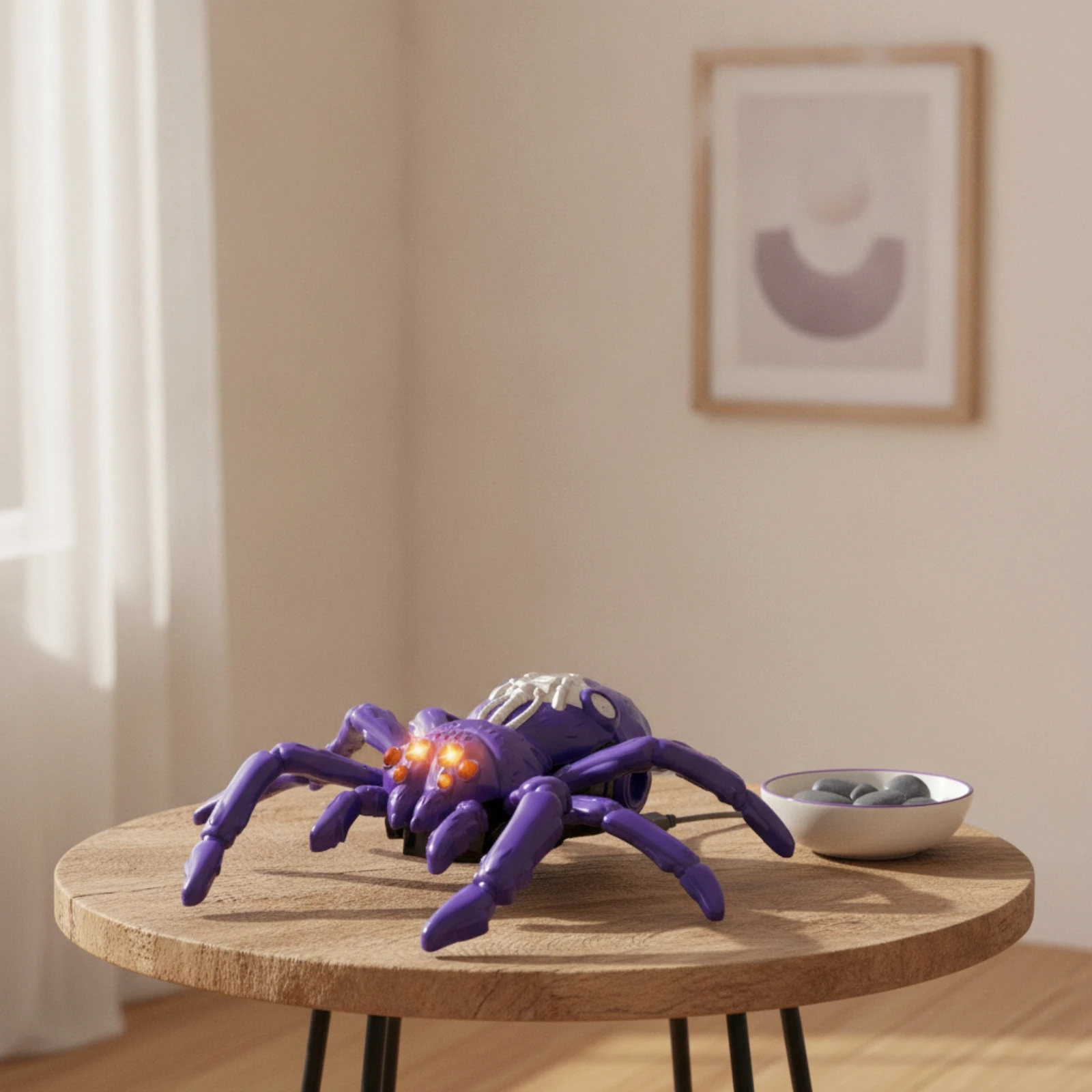 Wireless Control Arachnid Articulated Wall Climbing Arachnid Wall Climbing Robot Realistic Easy to Use for Children, Indoor Play