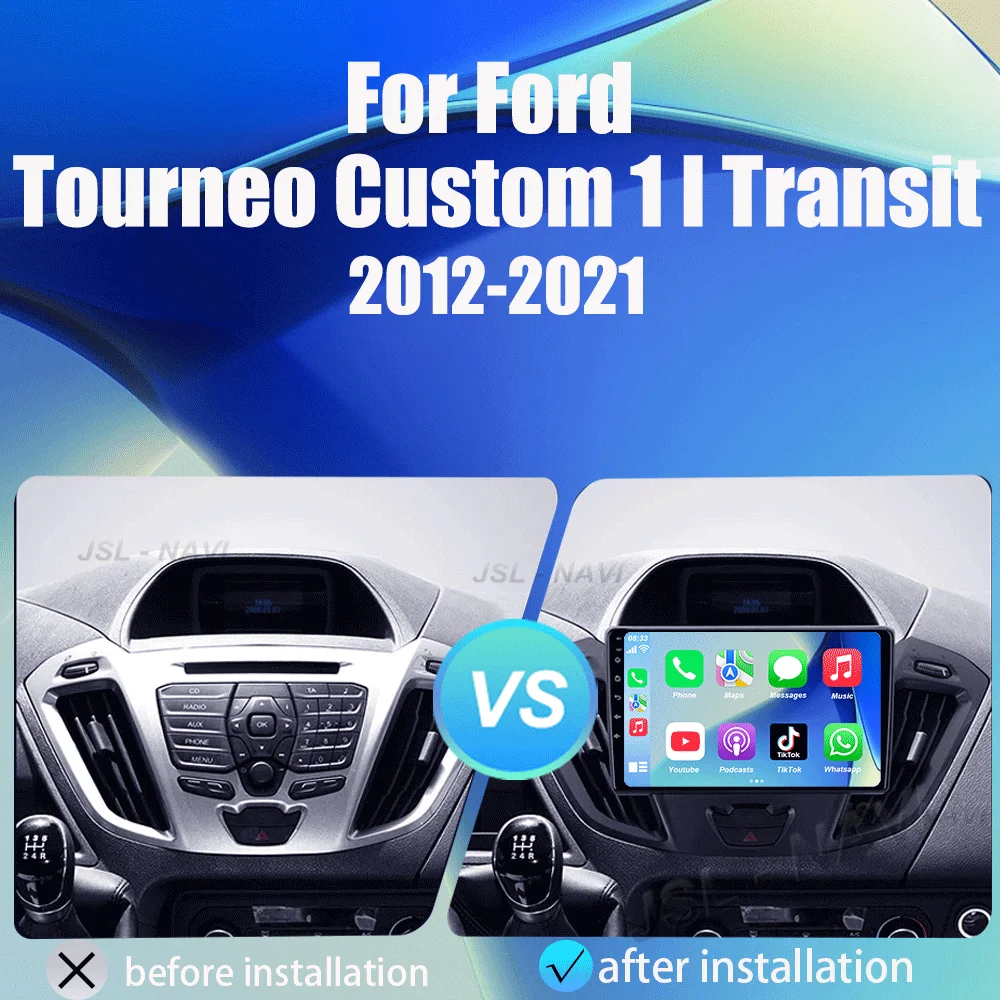 Android 16 For Ford Tourneo Custom 1 I Transit 2012 - 2021 Car Radio Multimedia Video Player Navigation stereo GPS No 2din 2 din