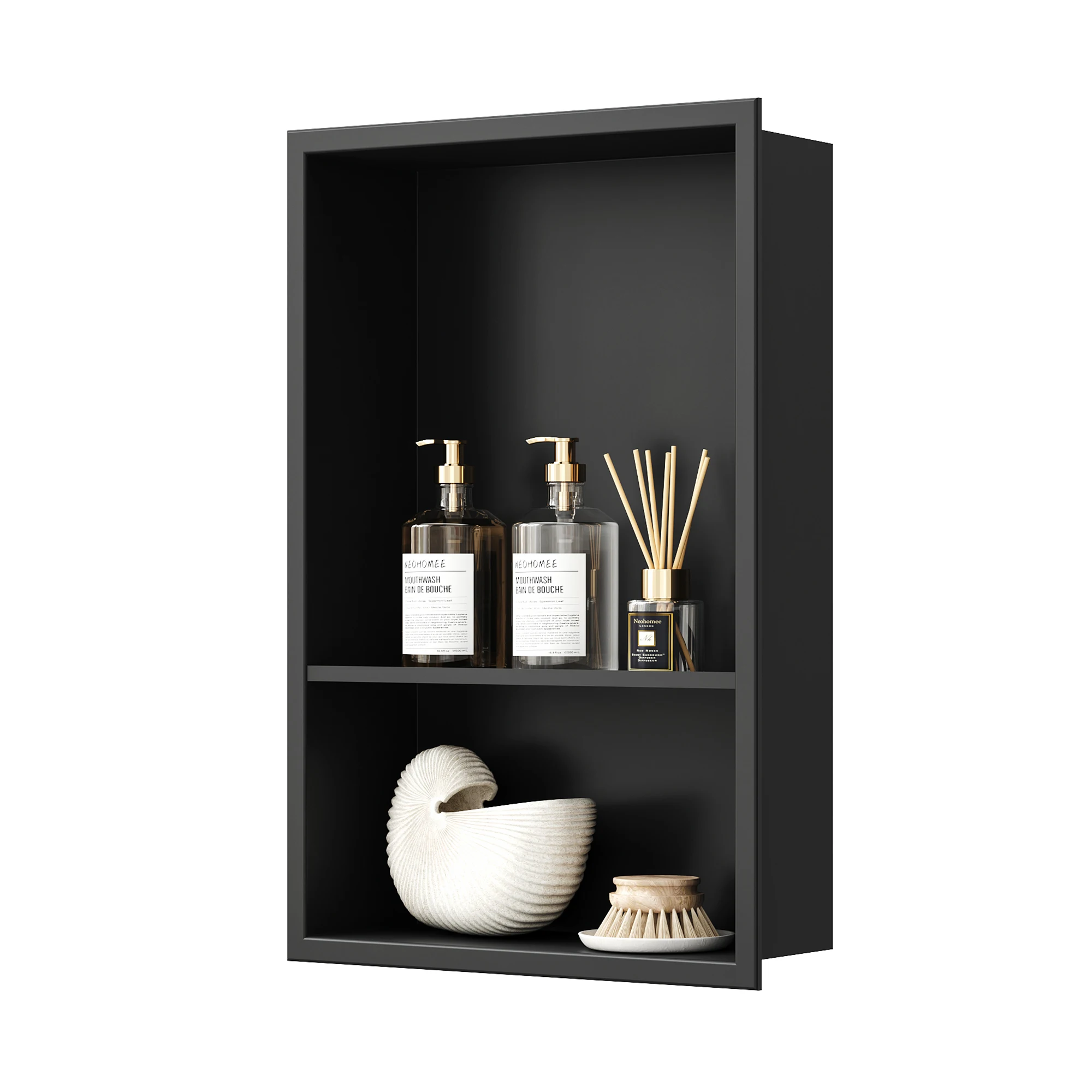 

FCC Certified Modern Stainless Steel Wall Niche Bathroom Shower Organizer with Anti-Fingerprint Coating