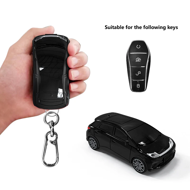 Car Key Case Cover For BYD Dolphin Car Key Cover Remote Control Protective Car Key Case Small Car Model Accessories Buckle