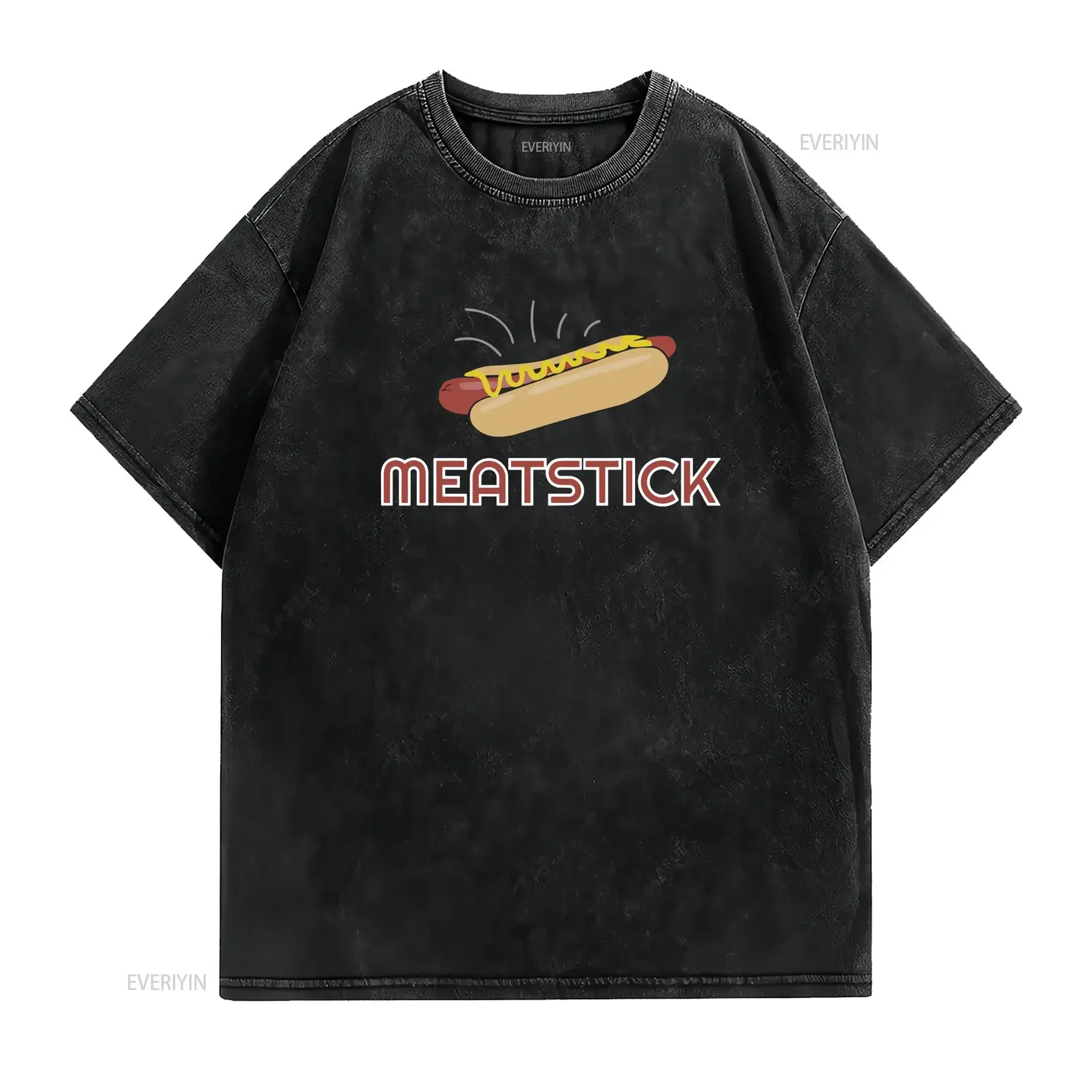 Phish Meatstick T Shirt vintage Washed designer clothes Breathable Soft Stretched fashion Top For Everyday Wear homme Stylish