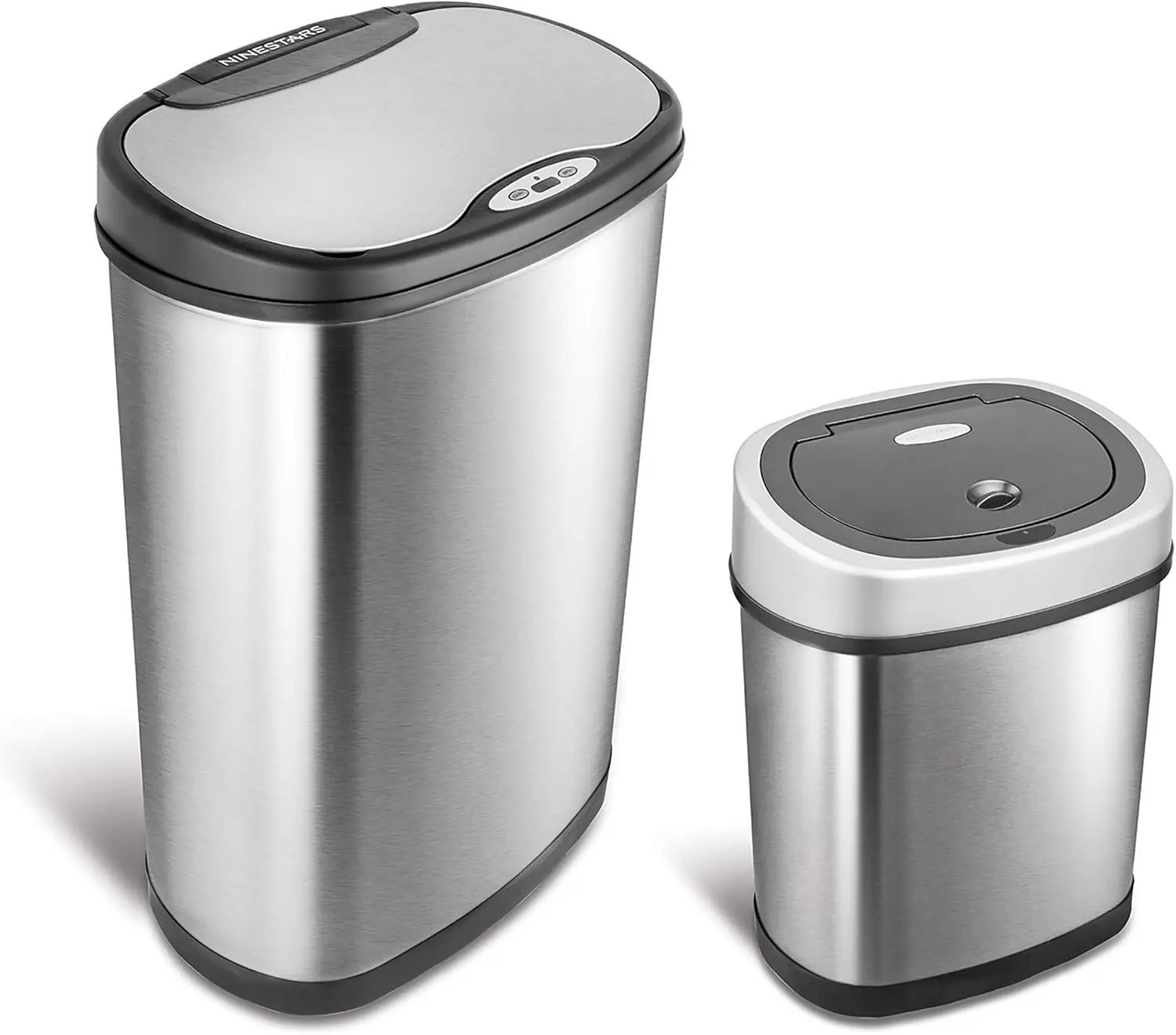 CB-DZT-50-13/12-9 Automatic Touchless Infrared Motion Sensor Trash Can Combo Set, 13 Gal 50L & 3 Gal 12L
